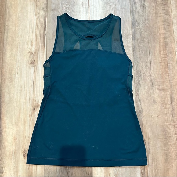Lululemon Home Stretch Tank Submarine Teal Luxtreme Mesh 2 Small - Picture 4 of 9
